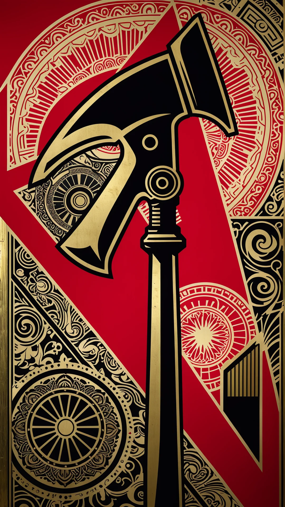 Modern Art Revolution: Sickle and Hammer by Shepard Fairey & Banksy