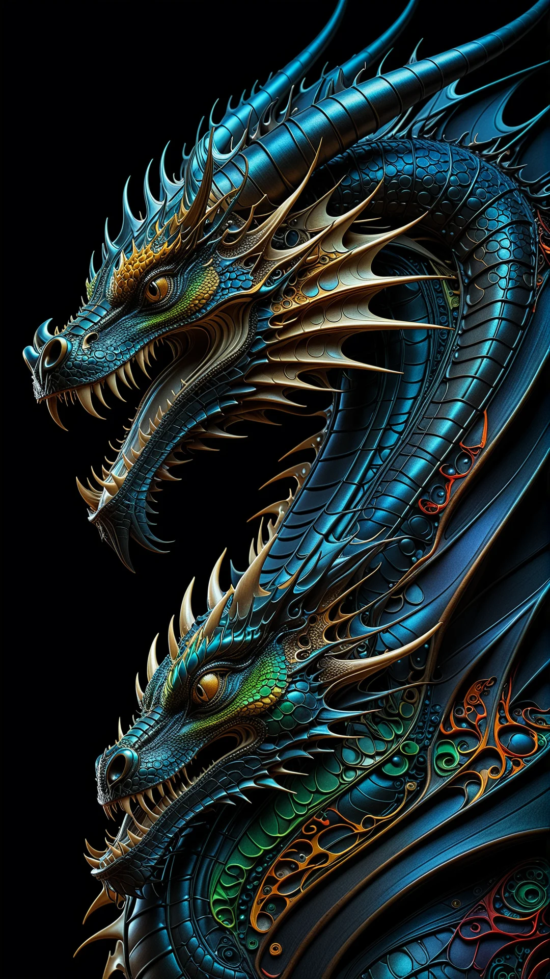 Stunning Neural Network Art: Surreal Dragon Design in 8K Resolution