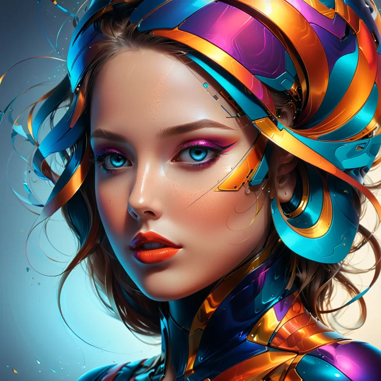 Stunning AI Art: Contour Technique Girl by Greg Rutkowski & Artgerm