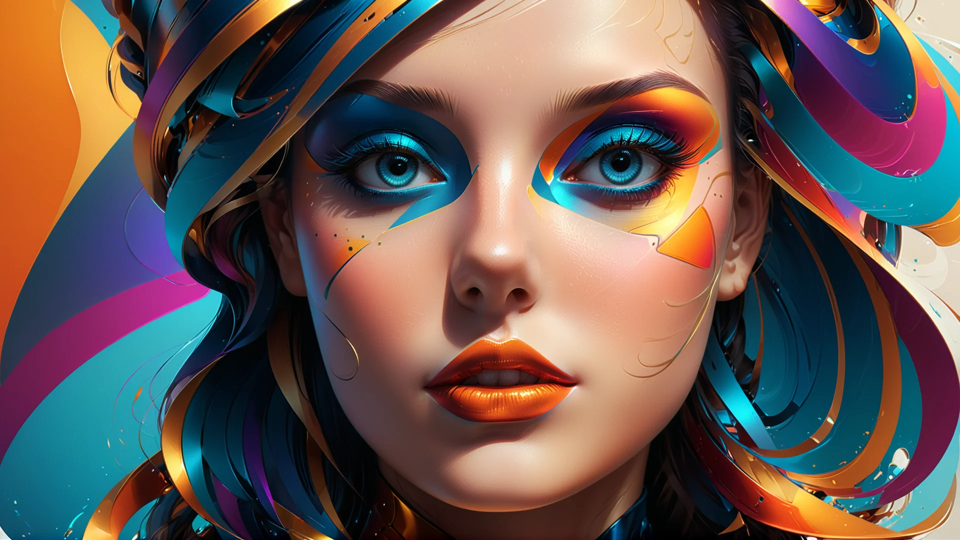 Stunning AI Art: Contour Technique Girl by Greg Rutkowski & Artgerm