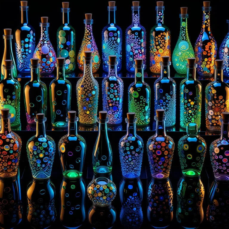 Mesmerizing Glass Bottles: Neural Network Art in Surrealist Style