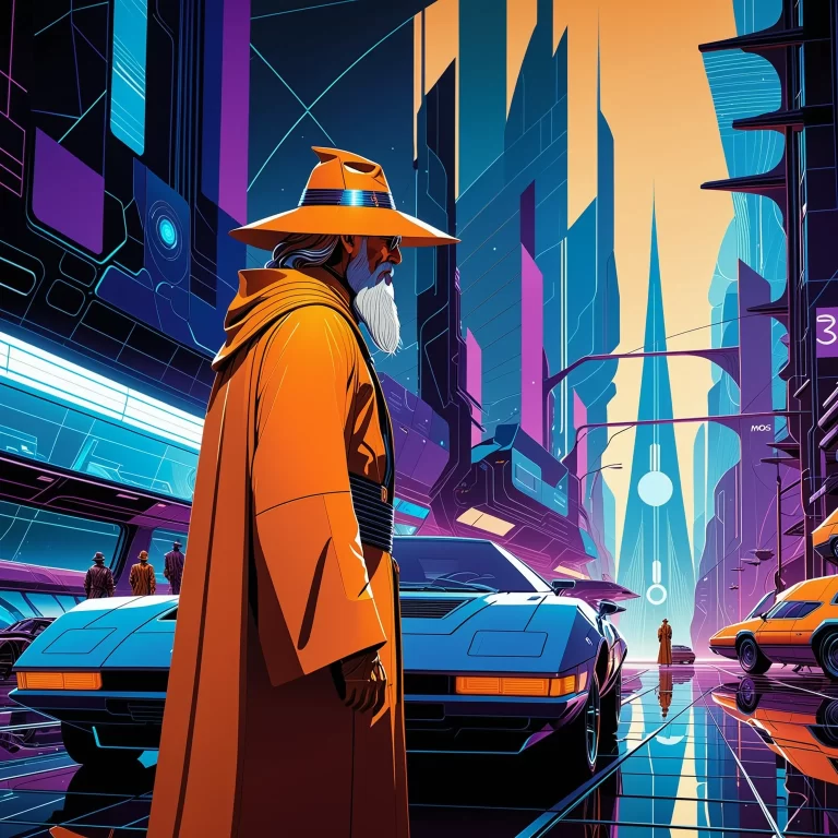 Vibrant Neural Network Art: Sci-Fi Posters Inspired by Wizardry