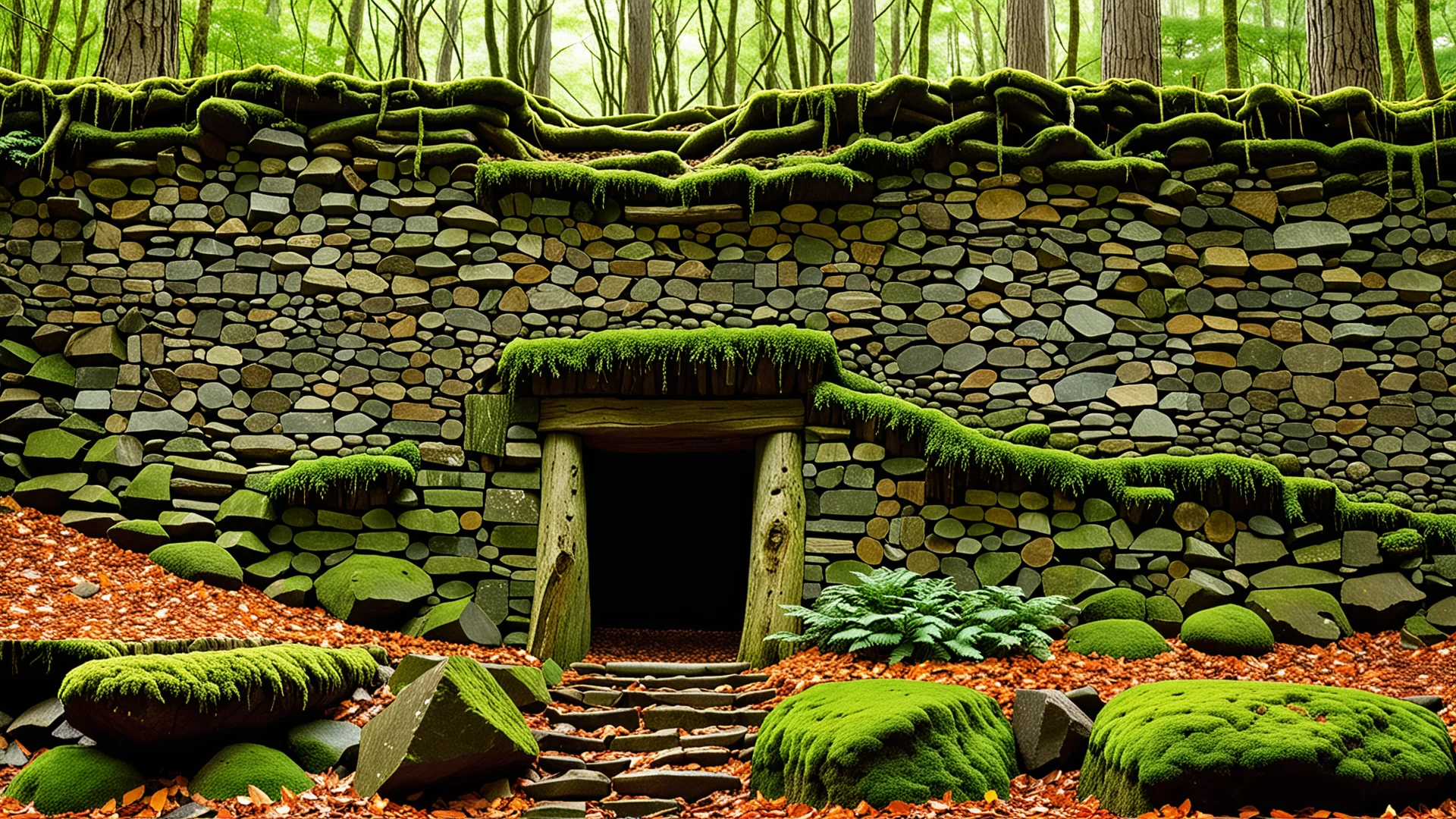 Nature-Inspired Fort Collage: Art by Goldsworthy & Smithson