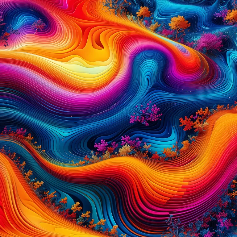 Psychedelic Neural Network Visualization: Art in Surreal Color and Detail