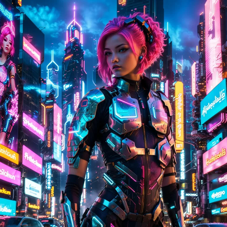 Cyberpunk Cityscape: A Neon-Lit Adventure with Futuristic Style