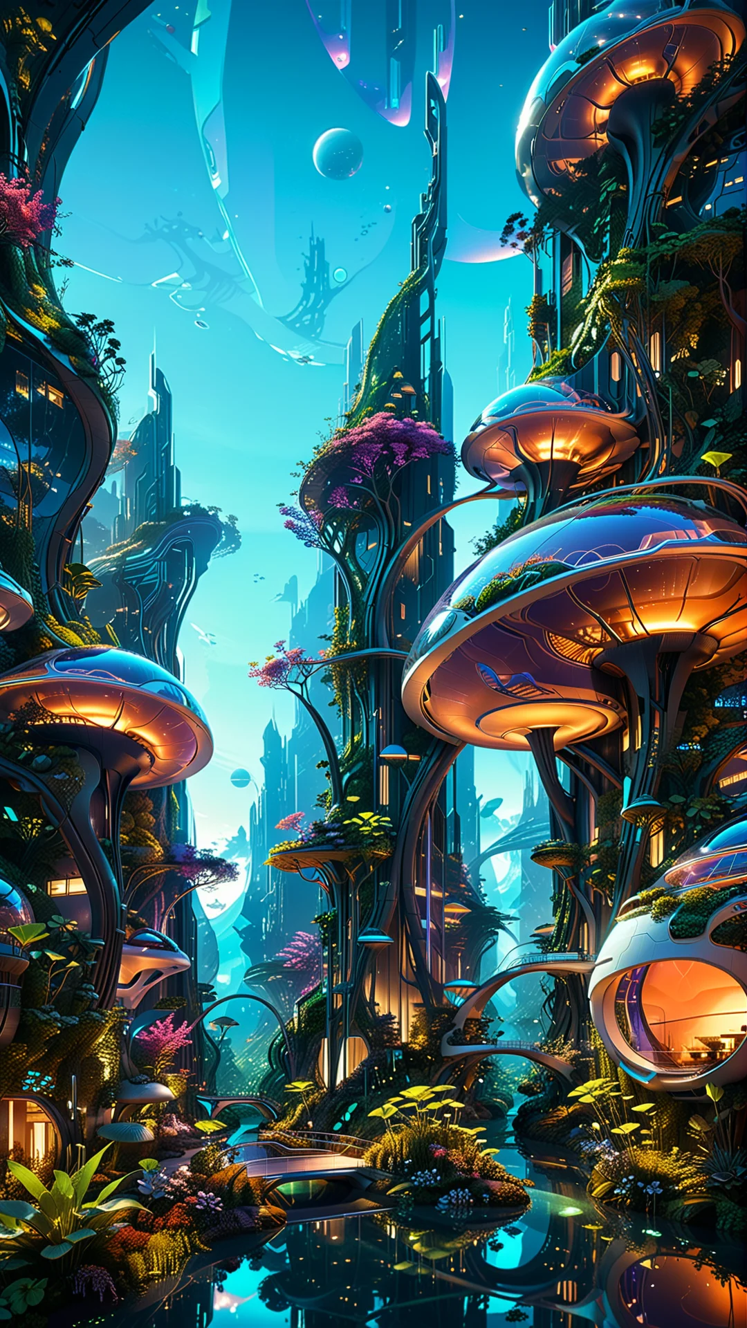 Futuristic Architecture on a New Planet: A Vision in Concept Art