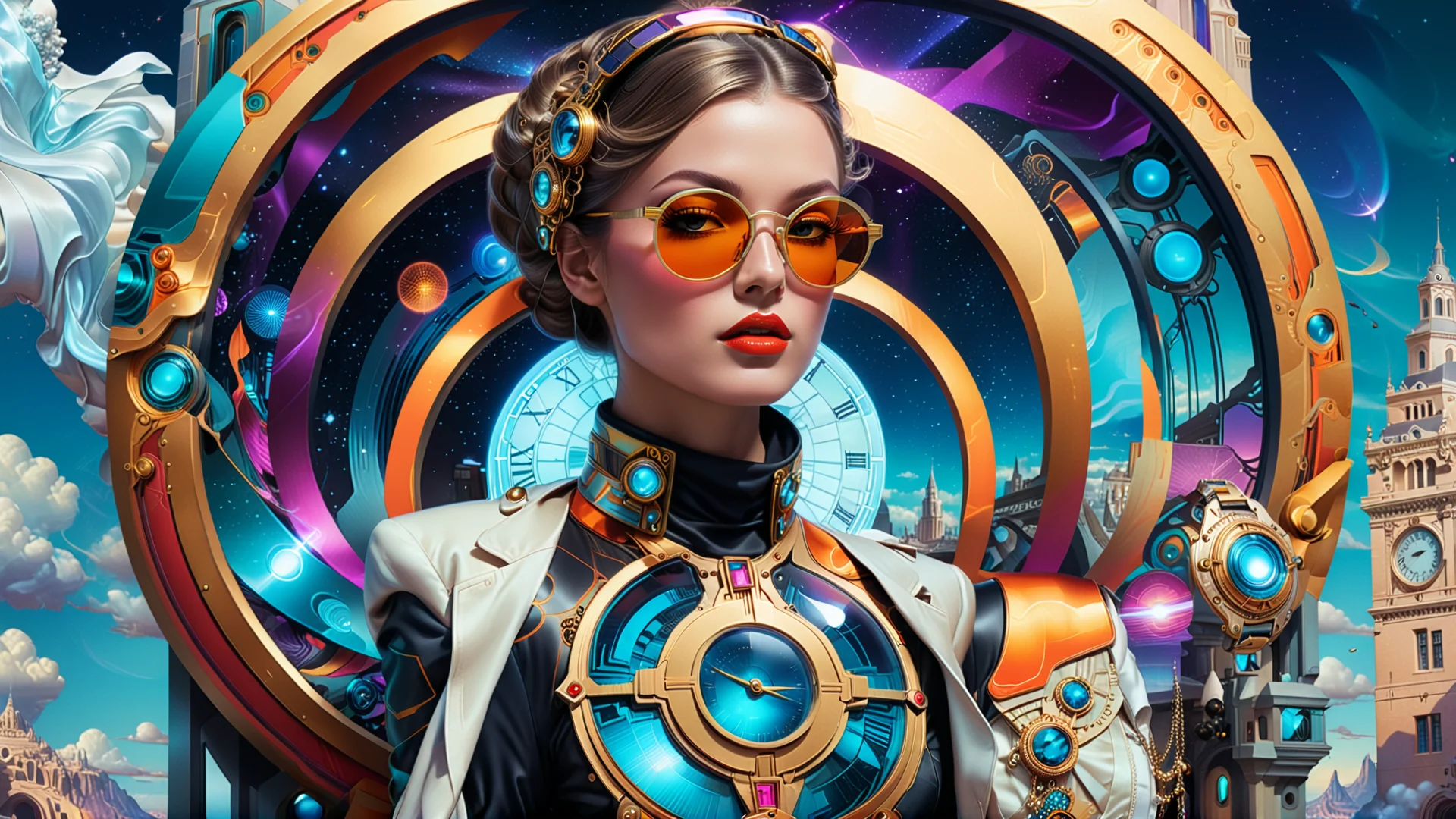 Futuristic Time Traveler: A Blend of Vintage and Modern Fashion