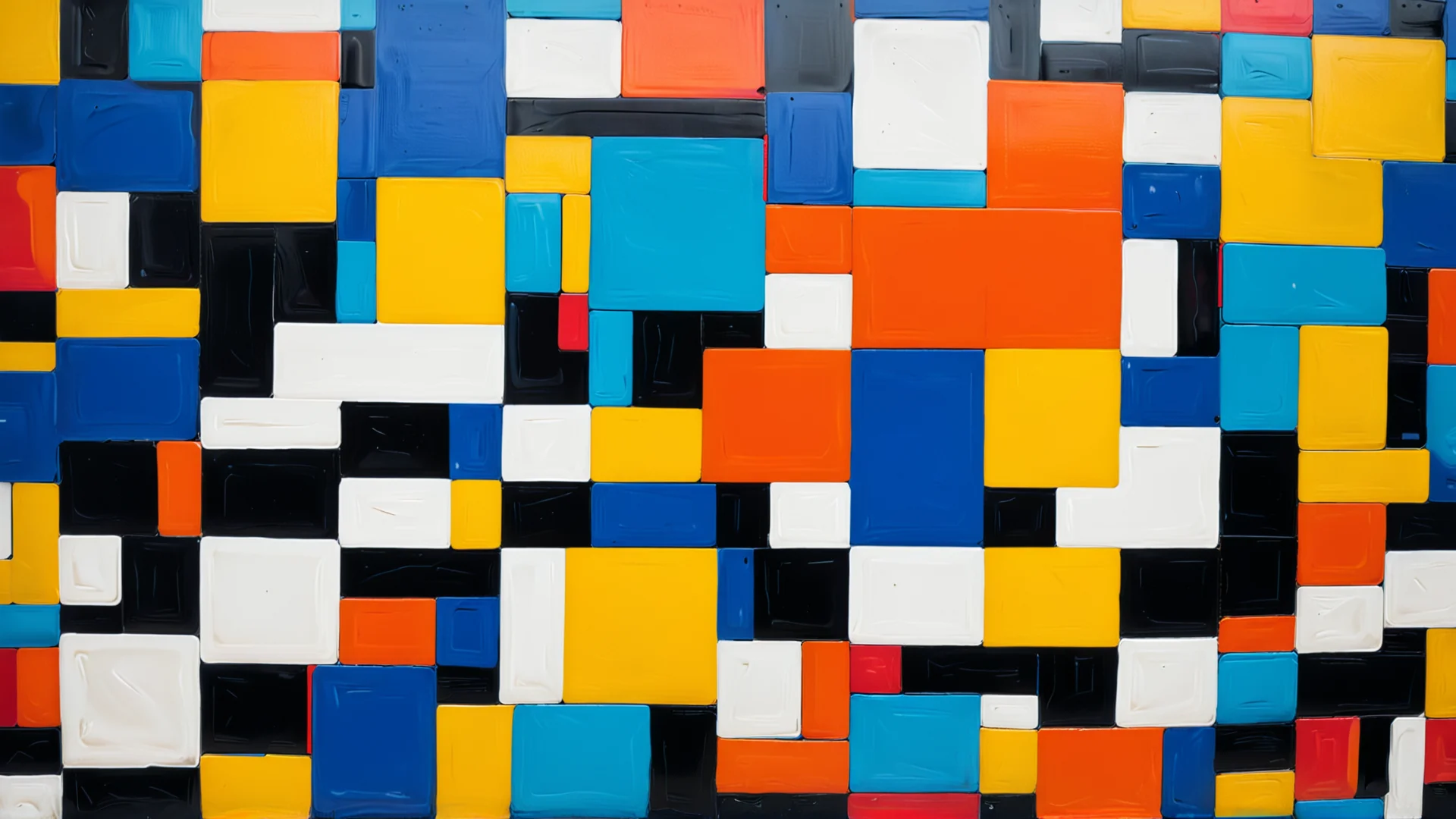 Vibrant Abstract AI Wall Art Inspired by Malevich and Mondrian