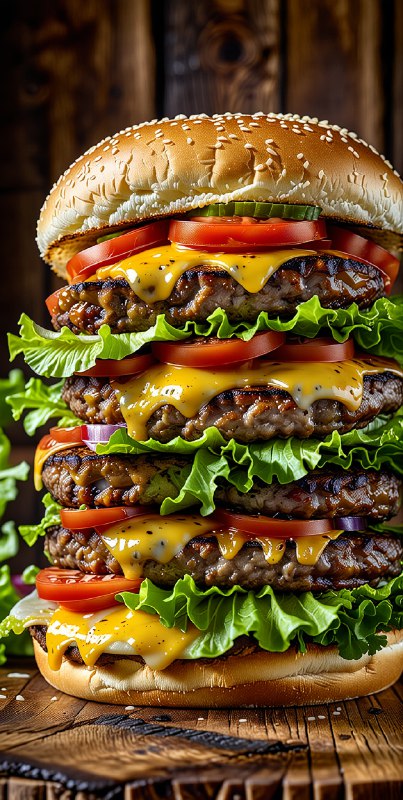 Feast your eyes on this irresistible cheeseburger, bursting with flavor and texture. Perfectly grilled and ready to savor! ð…