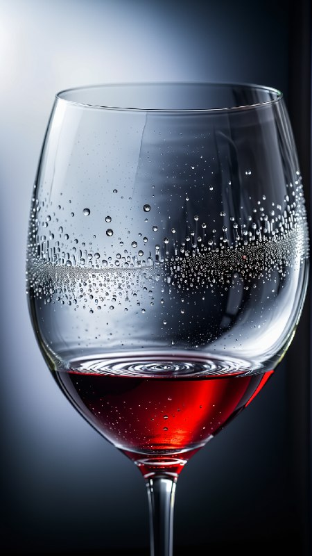 Savor the elegance of a perfectly chilled wine glass, adorned with glistening droplets. A moment of luxury captured in stunning ...