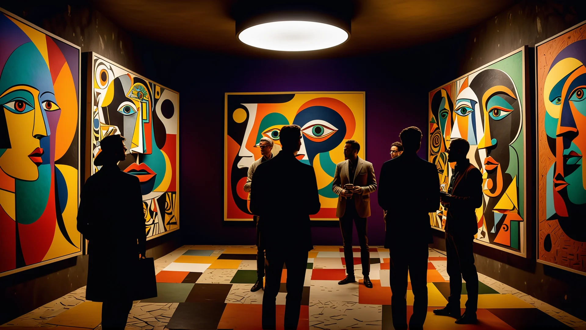 Exploring AI Art in a Cubist-Inspired Underground Gathering