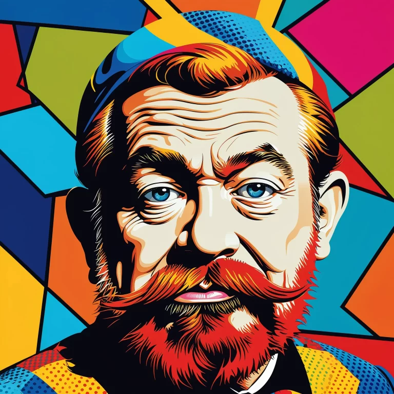 Vibrant Pop Art Dwarf: Playful Humor in Bold Colors