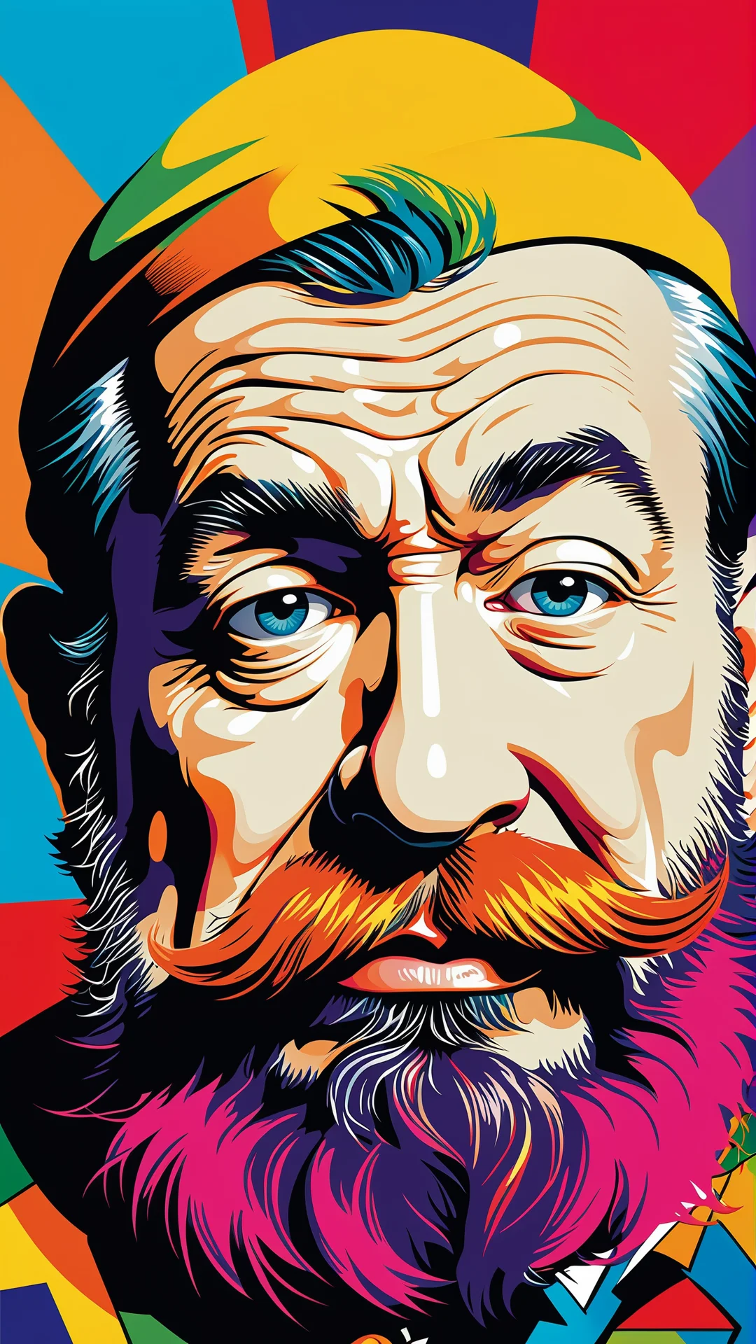 Vibrant Pop Art Dwarf: Playful Humor in Bold Colors