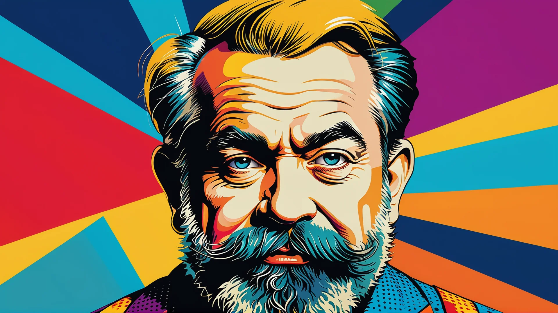 Vibrant Pop Art Dwarf: Playful Humor in Bold Colors