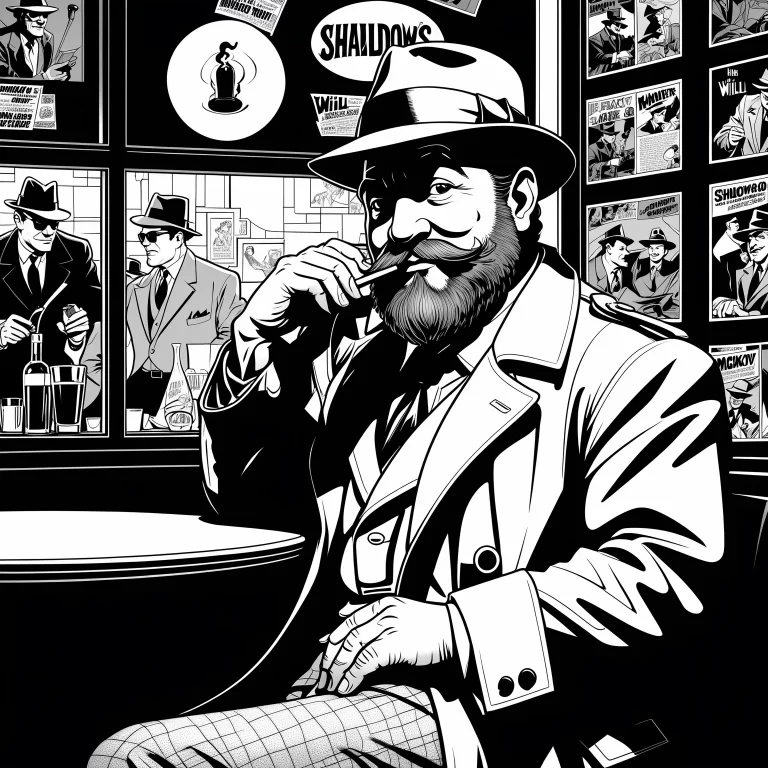 Witty Dwarf Noir: A Vintage Comic Book Adventure in Jazz Bar Shadows