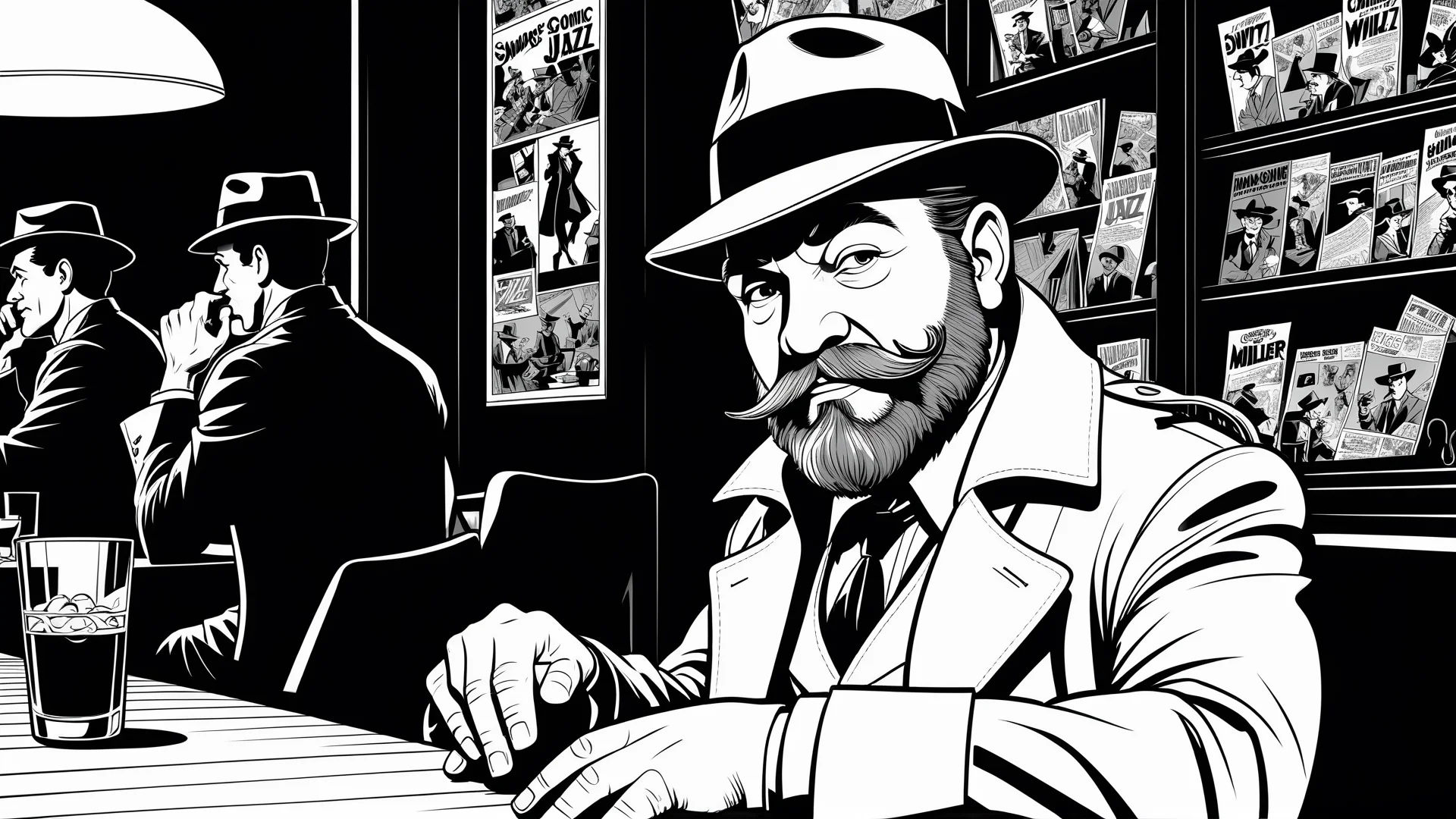 Witty Dwarf Noir: A Vintage Comic Book Adventure in Jazz Bar Shadows