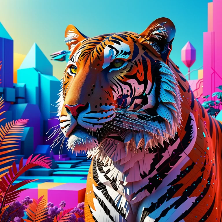 Futuristic Cybernetic Tiger: A Photorealistic AI Masterpiece