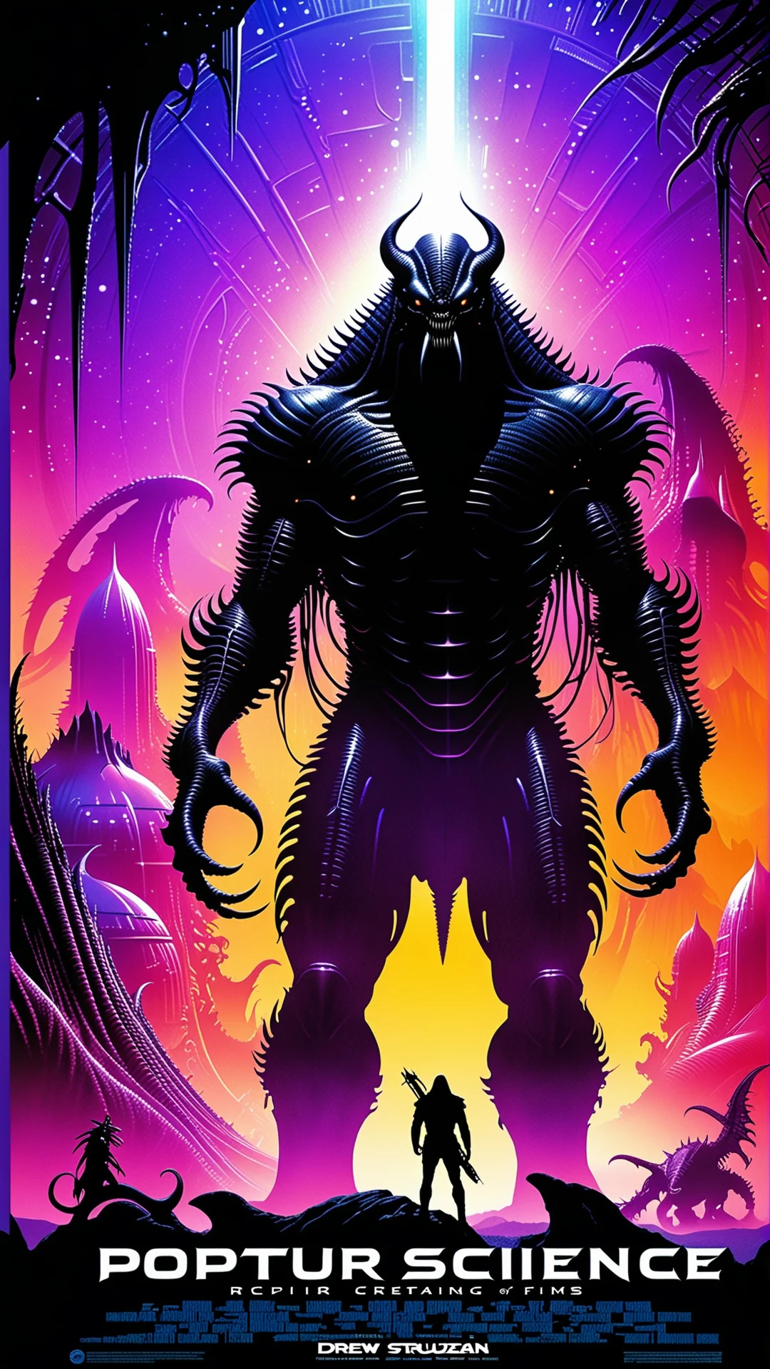 Vibrant Posters of Iconic Science Fiction Films with Monstrous Creatures