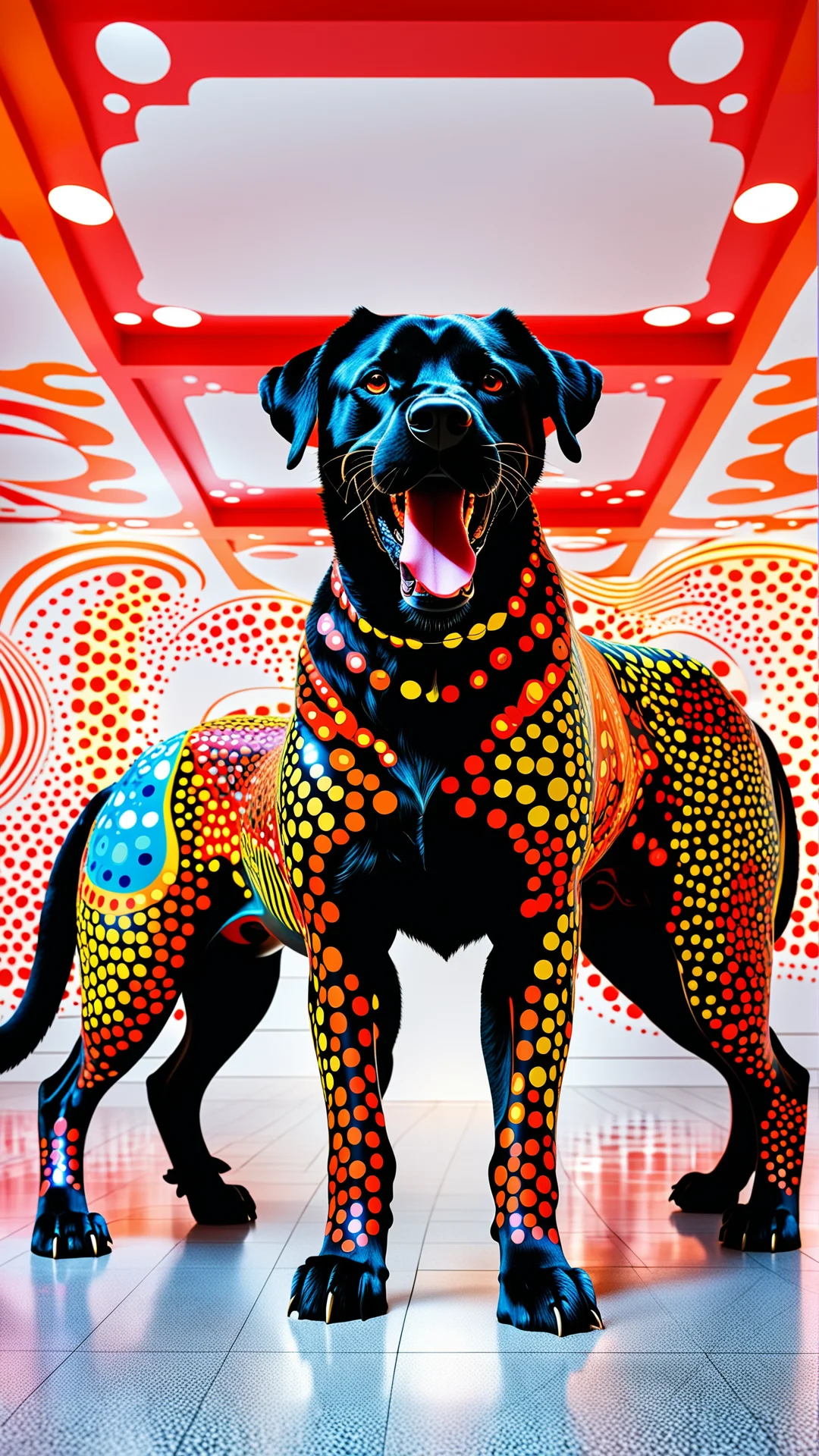 Modern Art Interpretation of Cerberus: AI Meets Greek Mythology