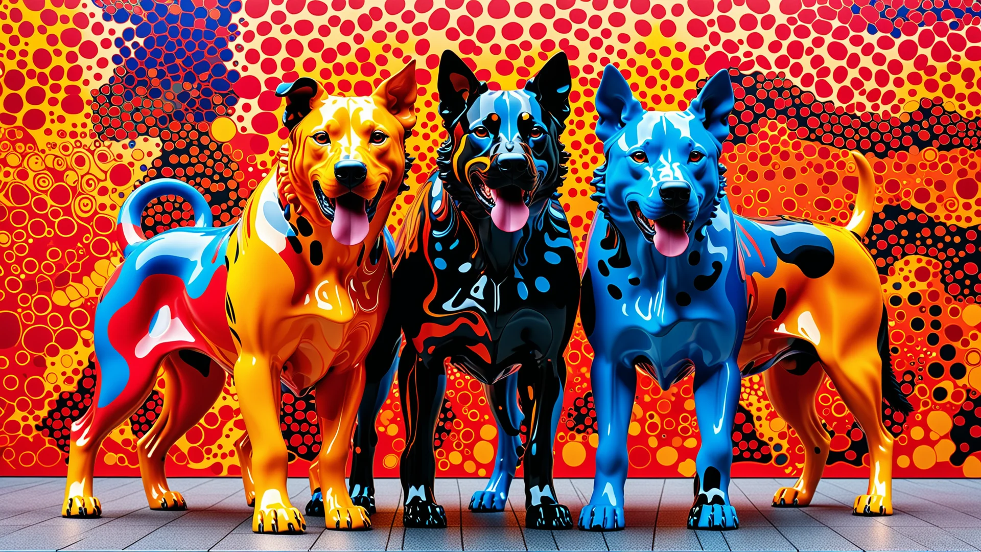 Modern Art Interpretation of Cerberus: AI Meets Greek Mythology