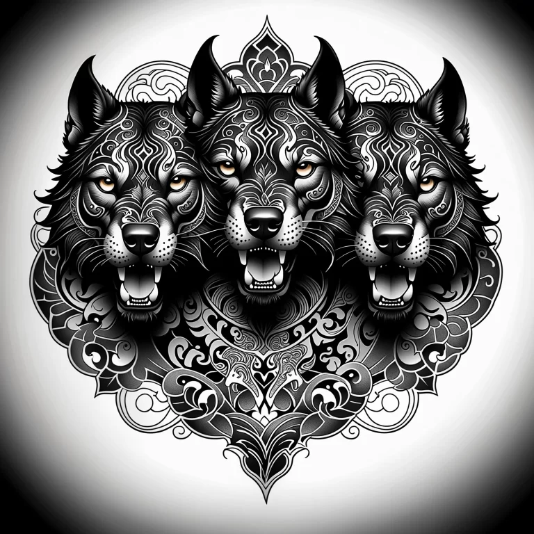 Intricate Cerberus Tattoo Design: Fierce, Dark, and Mystical Art