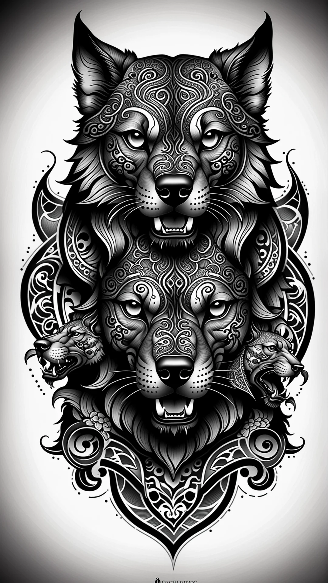 Intricate Cerberus Tattoo Design: Fierce, Dark, and Mystical Art