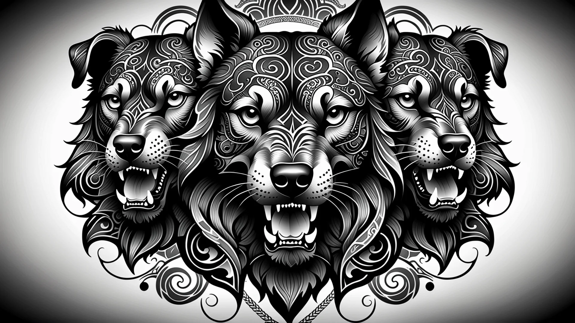 Intricate Cerberus Tattoo Design: Fierce, Dark, and Mystical Art