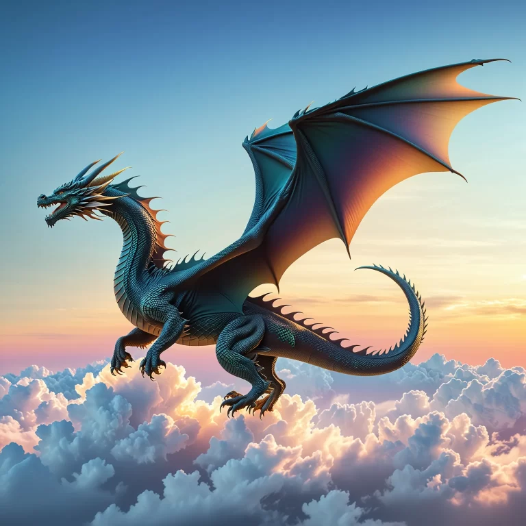 Elegant Minimalist Dragon Art: Soaring Serenity in 4K UHD