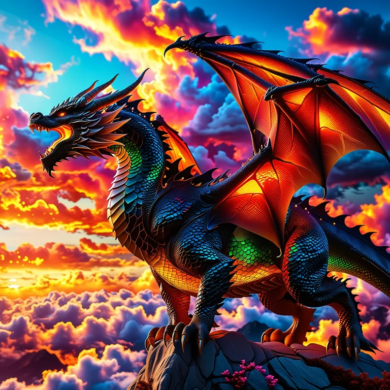 Majestic Dragon Artwork: A Blend of Digital & Traditional Techniques