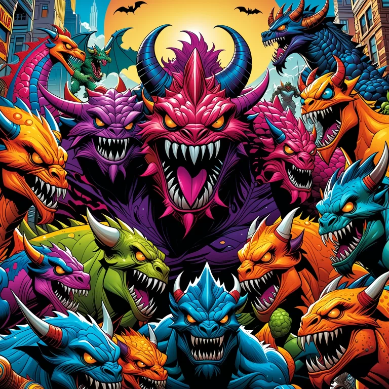 Vibrant Monsters Come to Life in Comic Book Magic