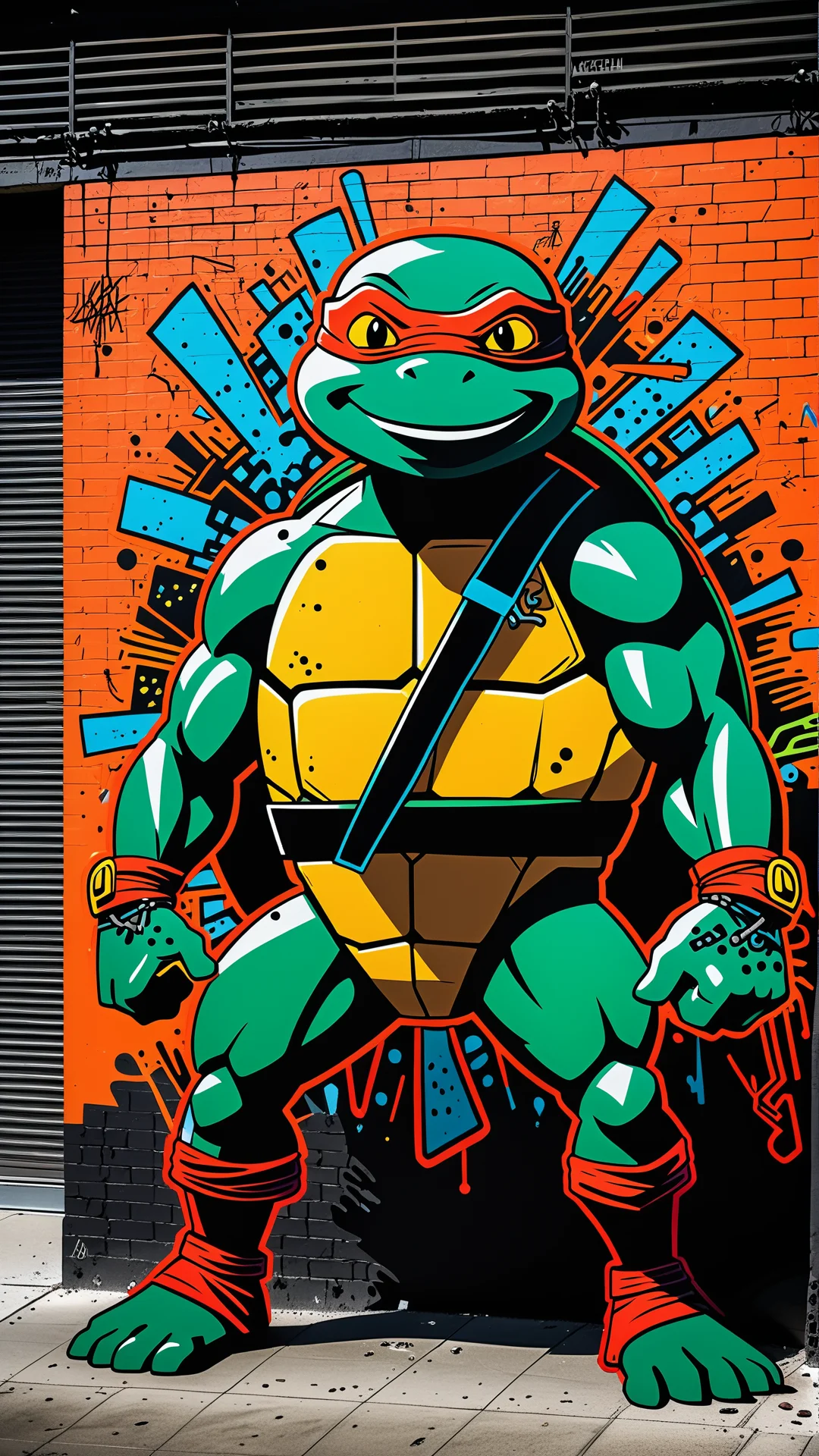 Modern Ninja Turtle Art: Graffiti & Abstract Urban Fusion