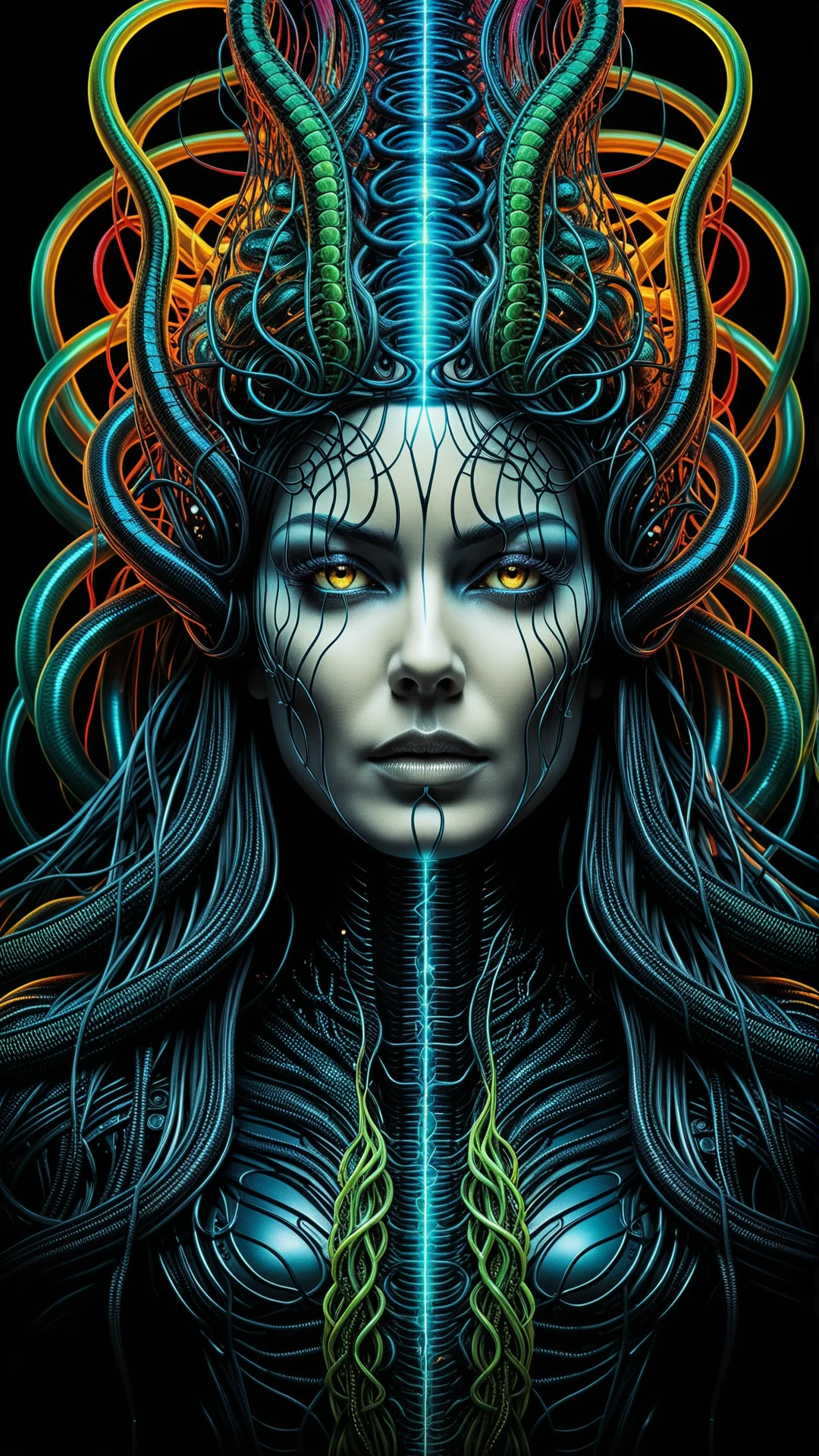 Medusa: Captivating Neural Network Art Poster for Popular Science Film