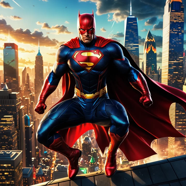 Epic Superhero Illustration: Dynamic Comic Book Style Art in 4K